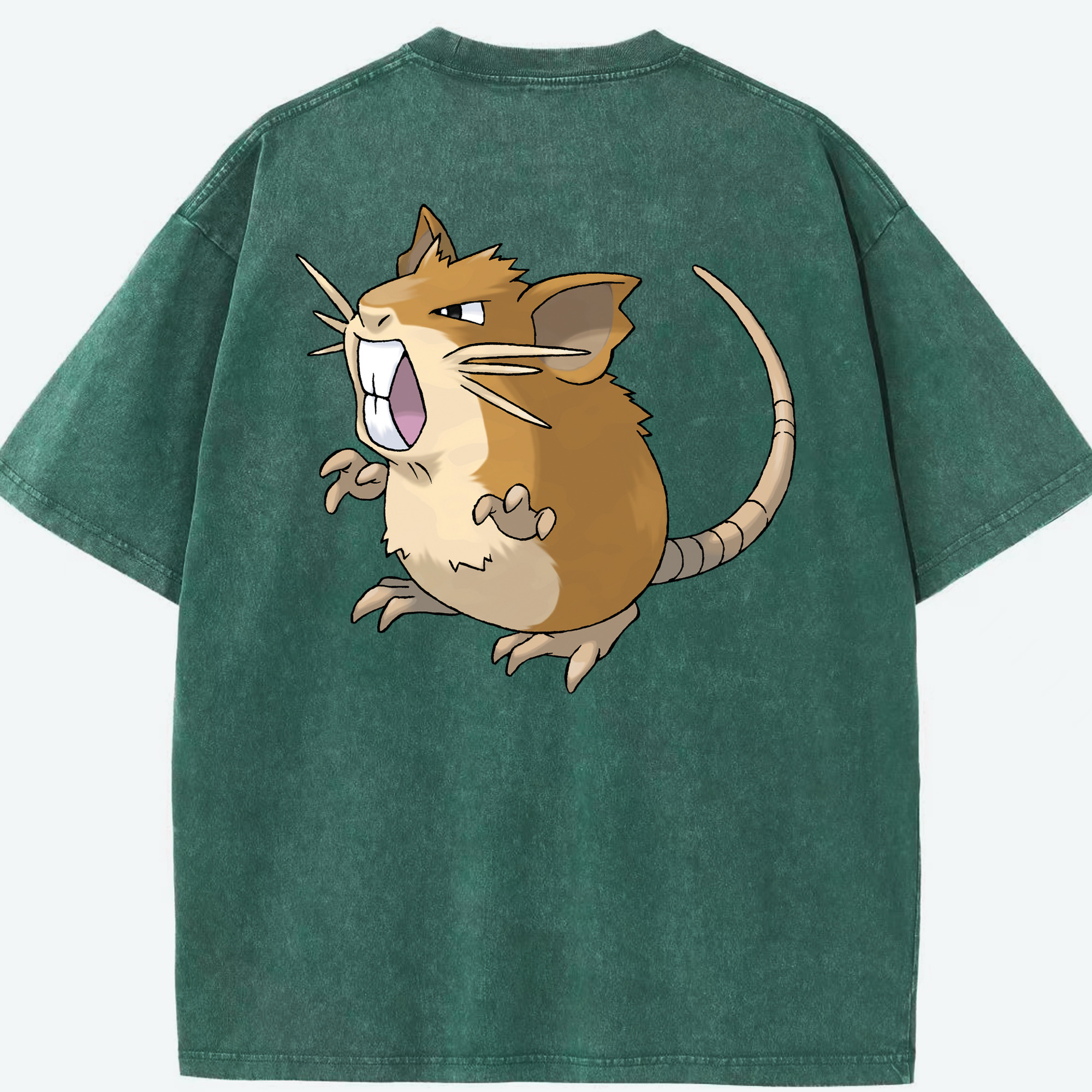 （画像用） ポケットモンスター Pokémon 綿100% ヴィンテージ風 半袖Tシャツ（背面プリント）